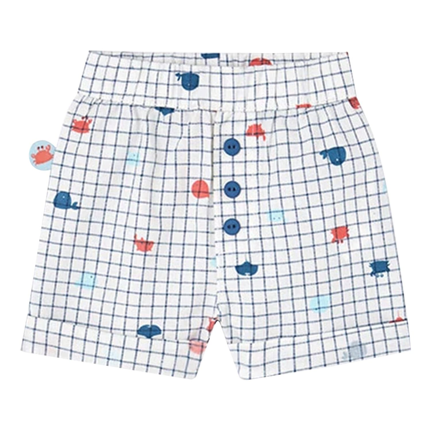 Younger Boys Blue & Ivory Shorts Set, 1, hi-res