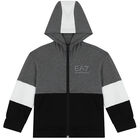 Boys Black & Grey Logo Tracksuit, 1, hi-res