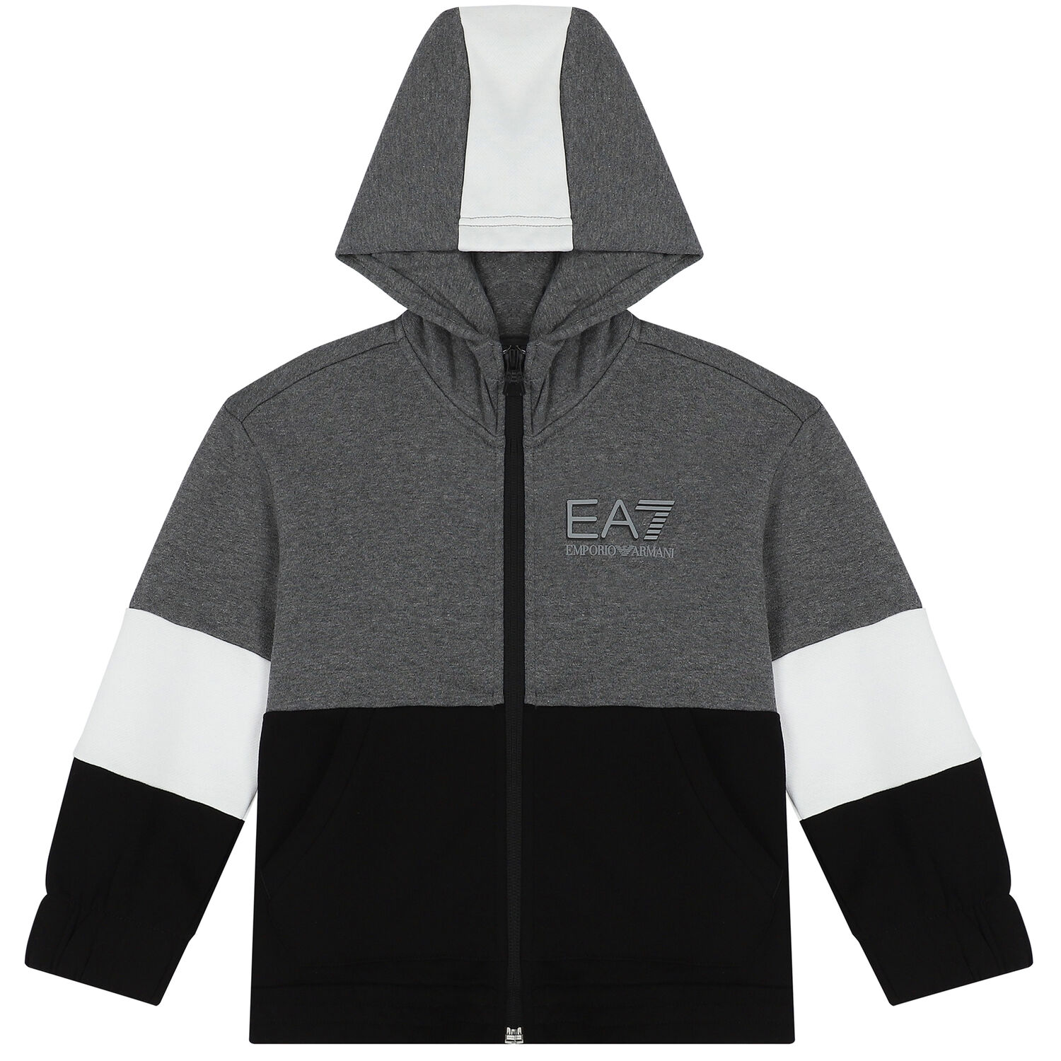 Boys Black & Grey Logo Tracksuit, 1, hi-res