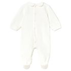 Baby Girls Ivory Heart Babygrow, 2, hi-res
