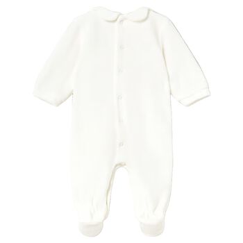 Baby Girls Ivory Heart Babygrow