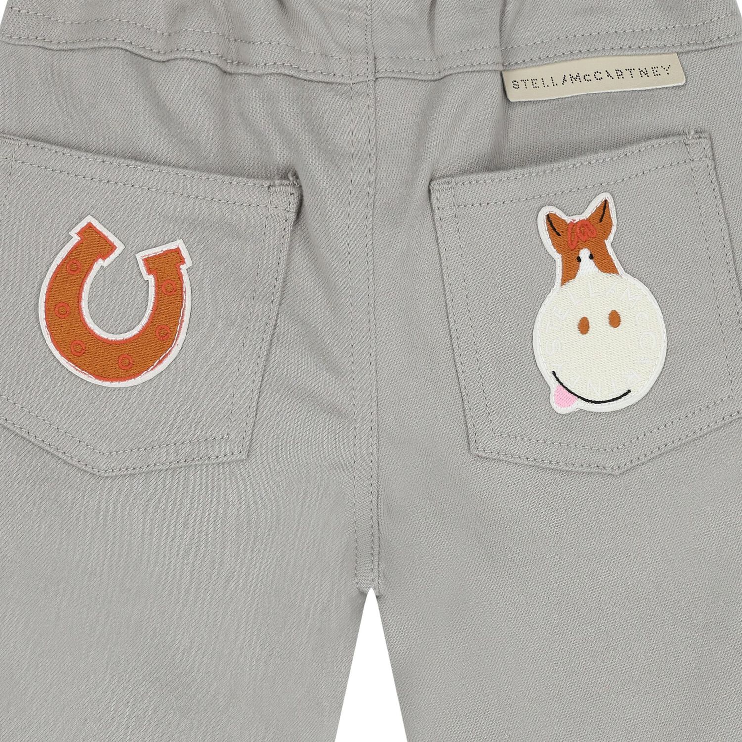 Younger Boys Grey Horse Joggers, 1, hi-res image number null