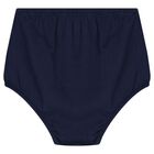 Baby Girls Navy Blue Polo Bear Dress Set, 1, hi-res