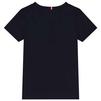 Boys Navy Blue  Logo T-Shirt