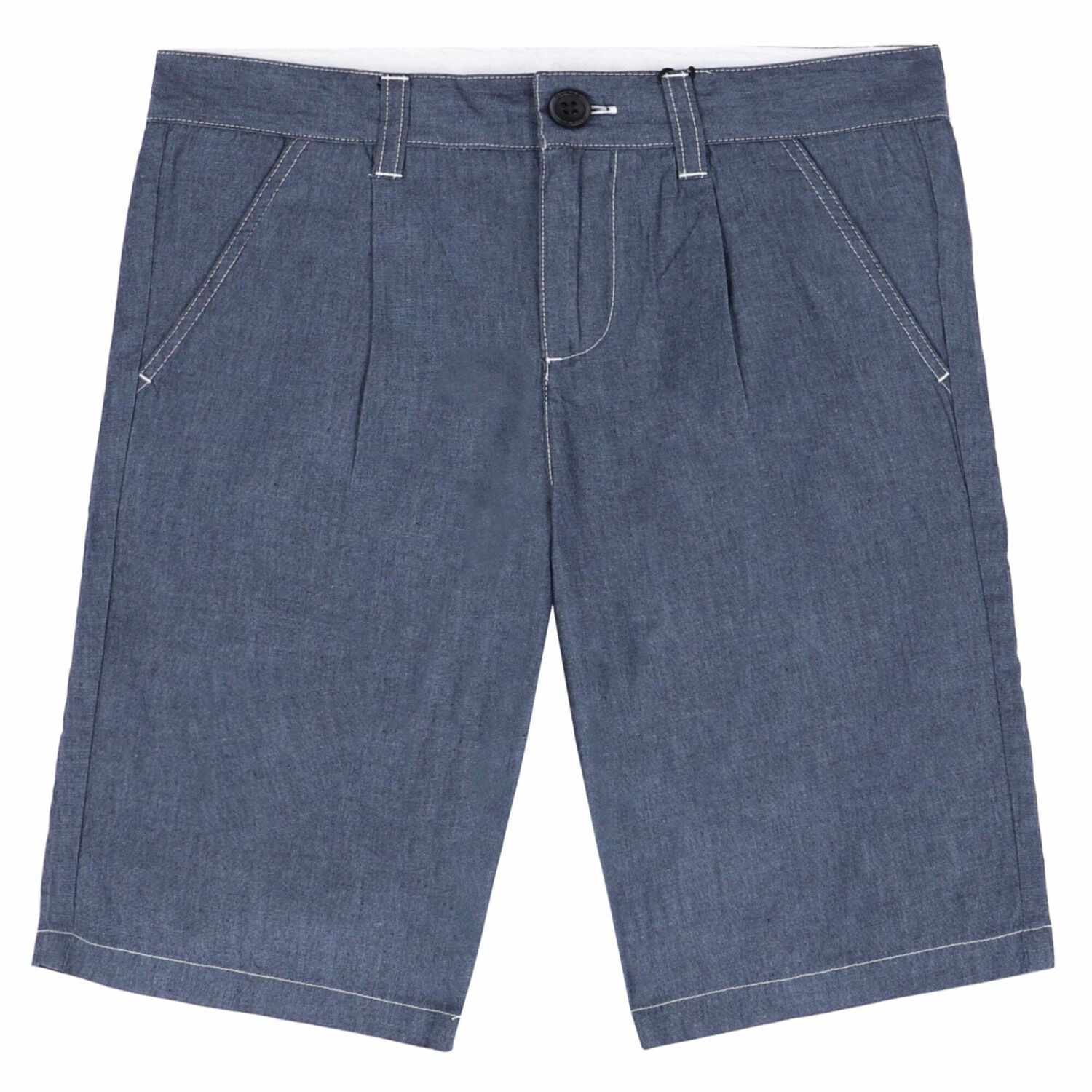 Boys Blue Cotton Shorts, 1, hi-res image number null