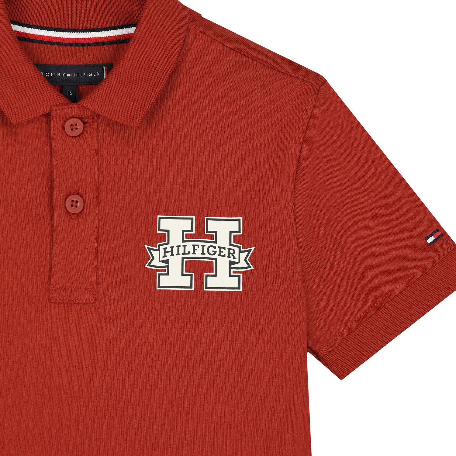 Boys Red Logo Polo Shirt, 1, hi-res