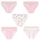 Girls Pink & White Bikini Brief ( 5-Pack ), 1, hi-res