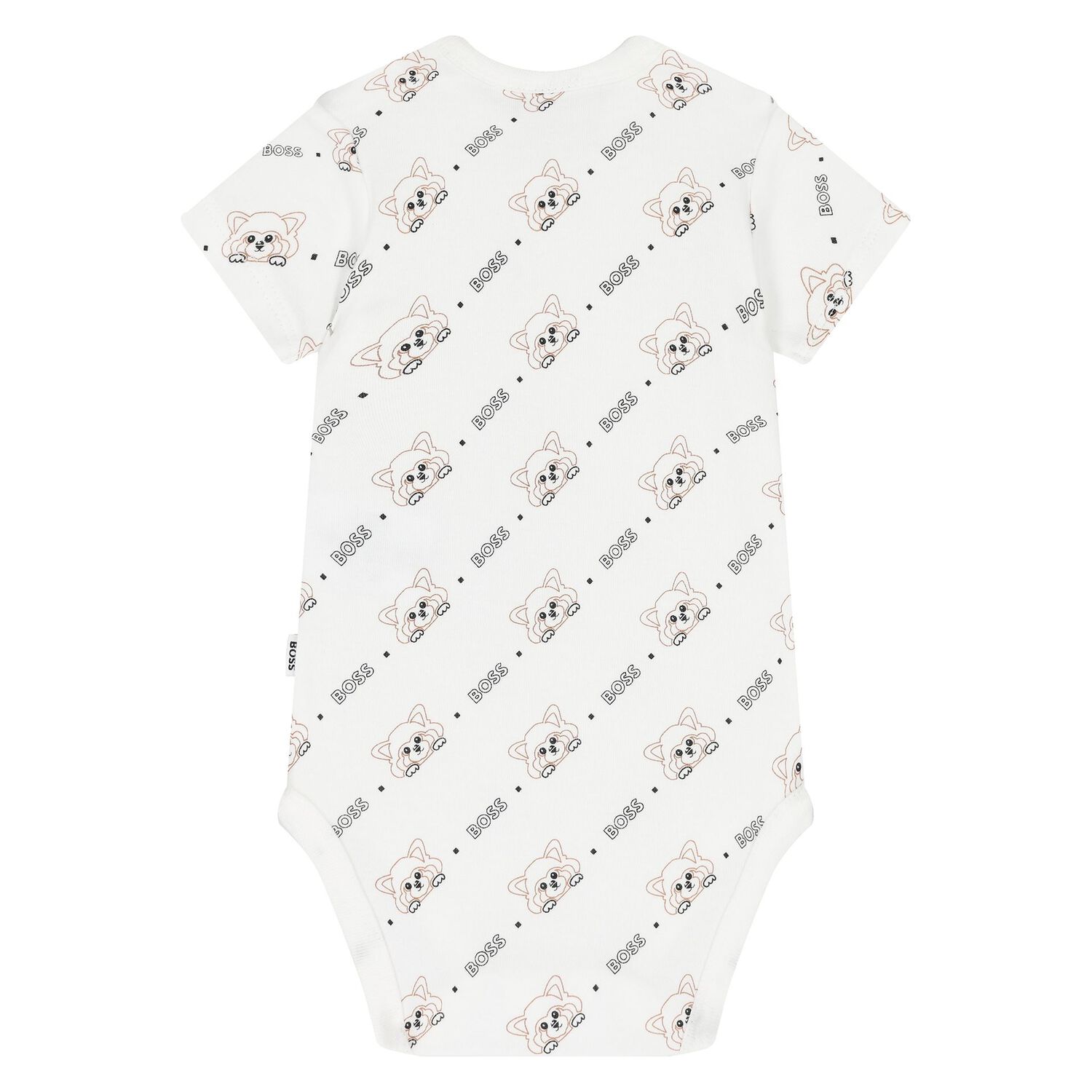 طقم هدايا بدلة أطفال بشعار الباندا باللونين الأبيض والأحمر, 1, hi-res