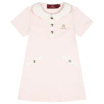 Younger Girls Pink Logo Dress