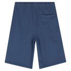 Boys Blue Logo Shorts, 1, hi-res