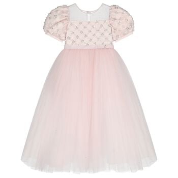 Girls Pink Sequin Tulle Dress