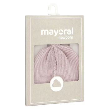 Baby Girls Pink Logo Knitted Hat