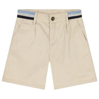 Boys Beige Logo Shorts