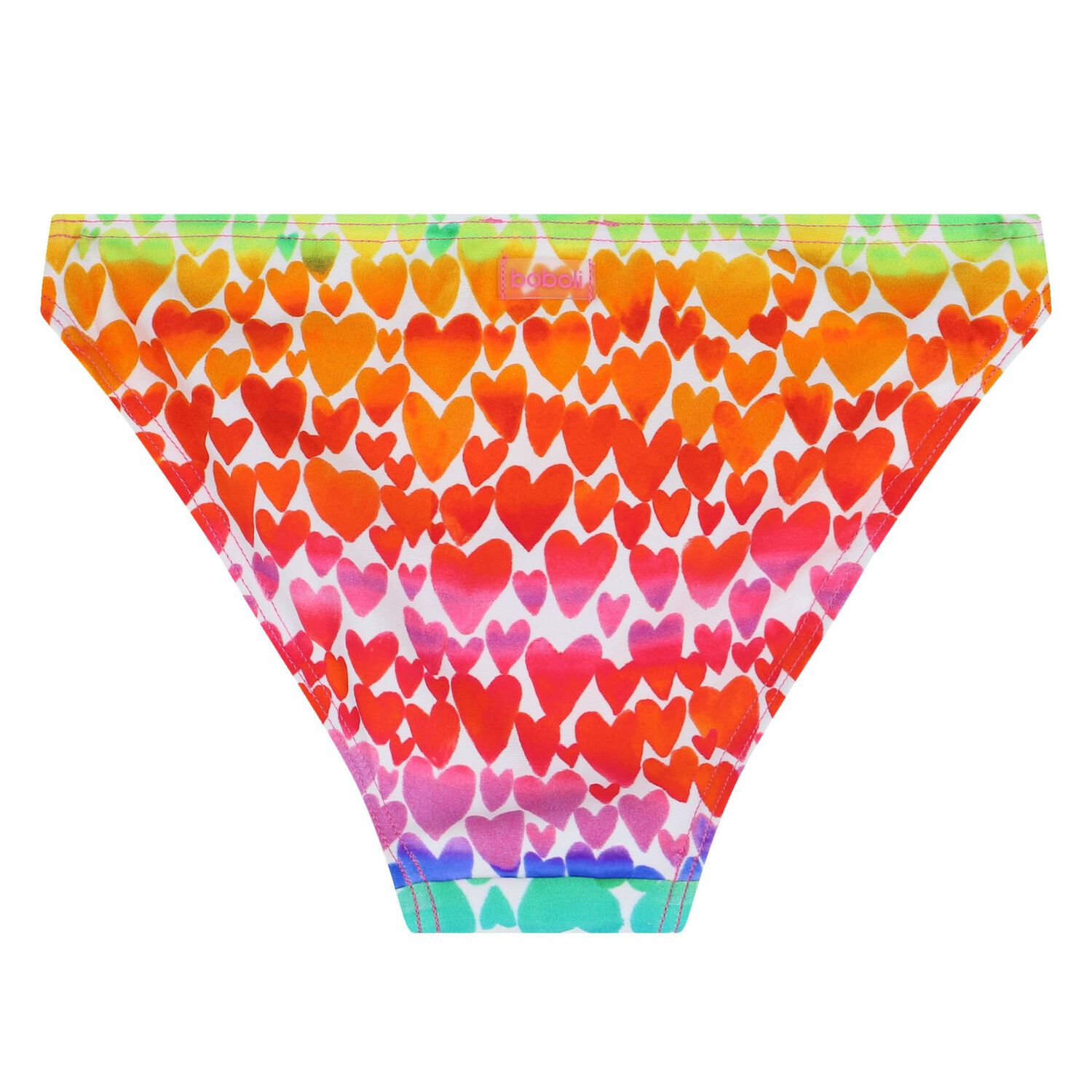 Girls Multi-Coloured Hearts Bikini, 1, hi-res