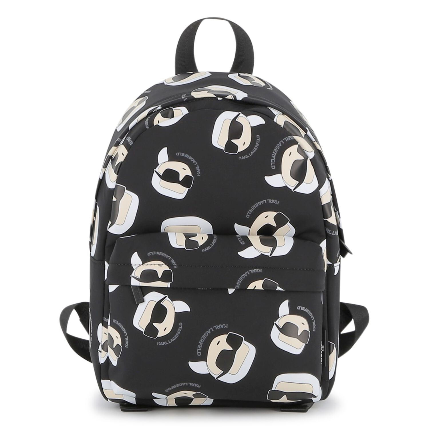 Boys Black Logo Ikonik Karl Backpack, 1, hi-res