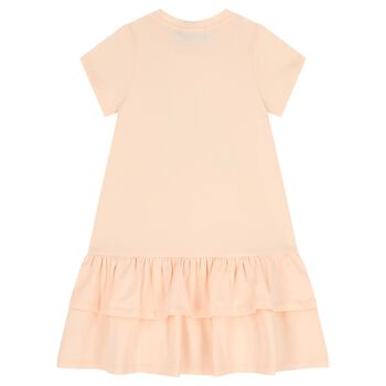 فستان بنات بالشعار بطبعه فراشات باللون الوردى 