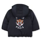 Younger Navy Blue Tiger Hooded Younger Jacket, 1, hi-res
