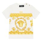 Younger Boys Ivory Medusa Logo T-Shirt, 1, hi-res