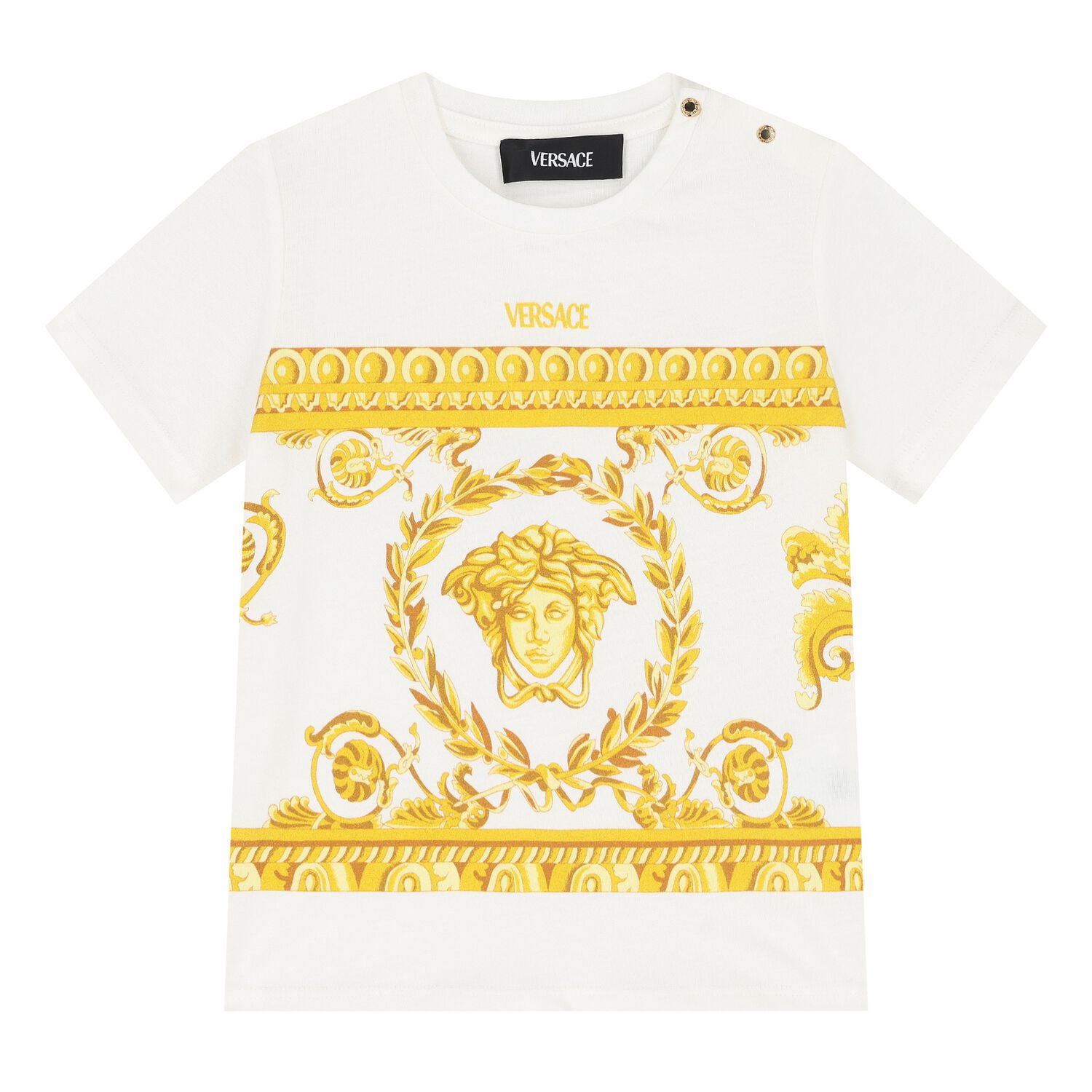 Younger Boys Ivory Medusa Logo T-Shirt, 1, hi-res image number null