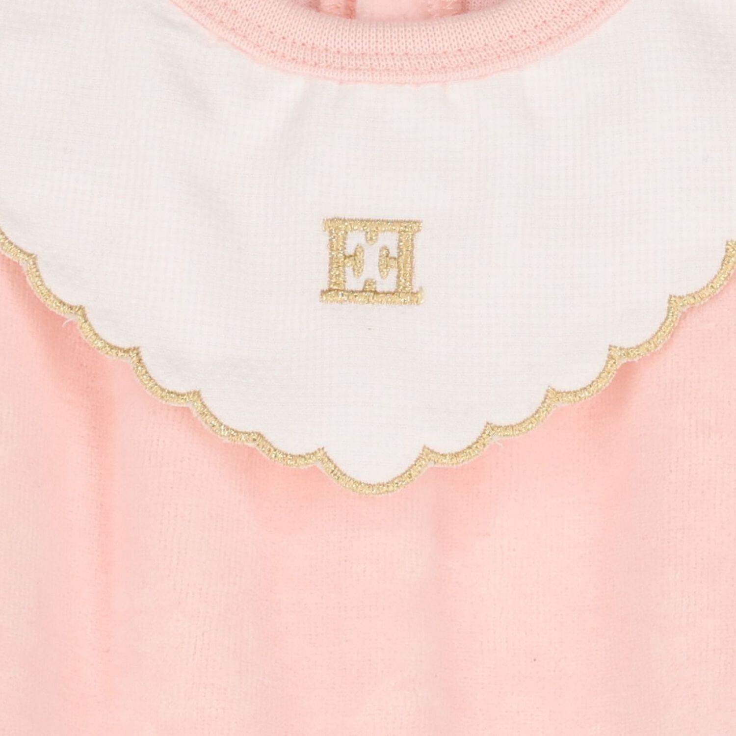 Baby Girls Pink & White Logo Babygrow, 1, hi-res