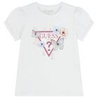 طقم تنورة مزين بالزهور باللون الوردي للبنات, 1, hi-res