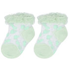 Baby Girls Aqua Tulle Socks , 2, hi-res
