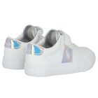 Girls White Logo Trainers, 1, hi-res