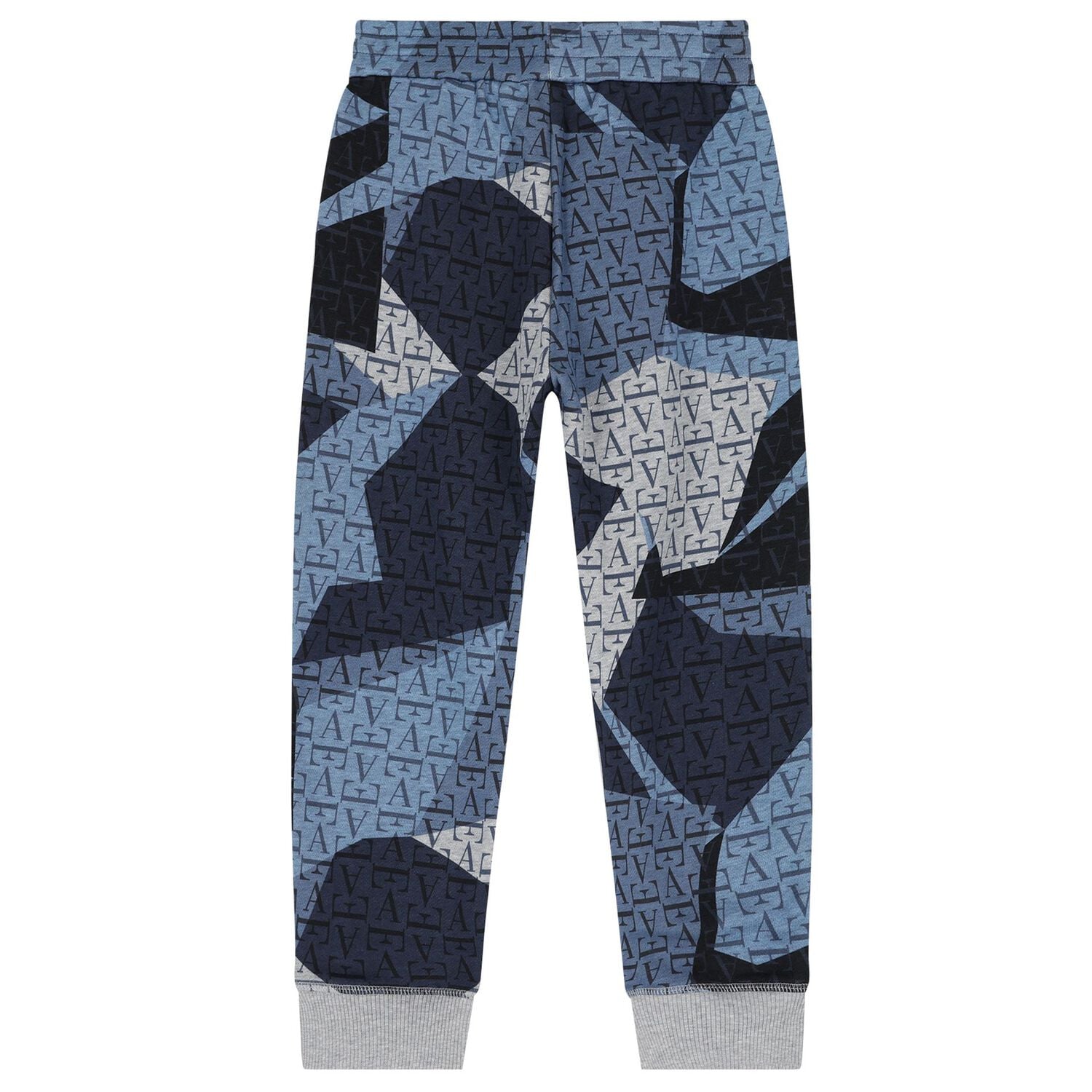 Boys Grey & Blue Logo Joggers, 1, hi-res