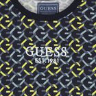 تيشيرت أولاد بالشعار باللون الأزرق, 1, hi-res