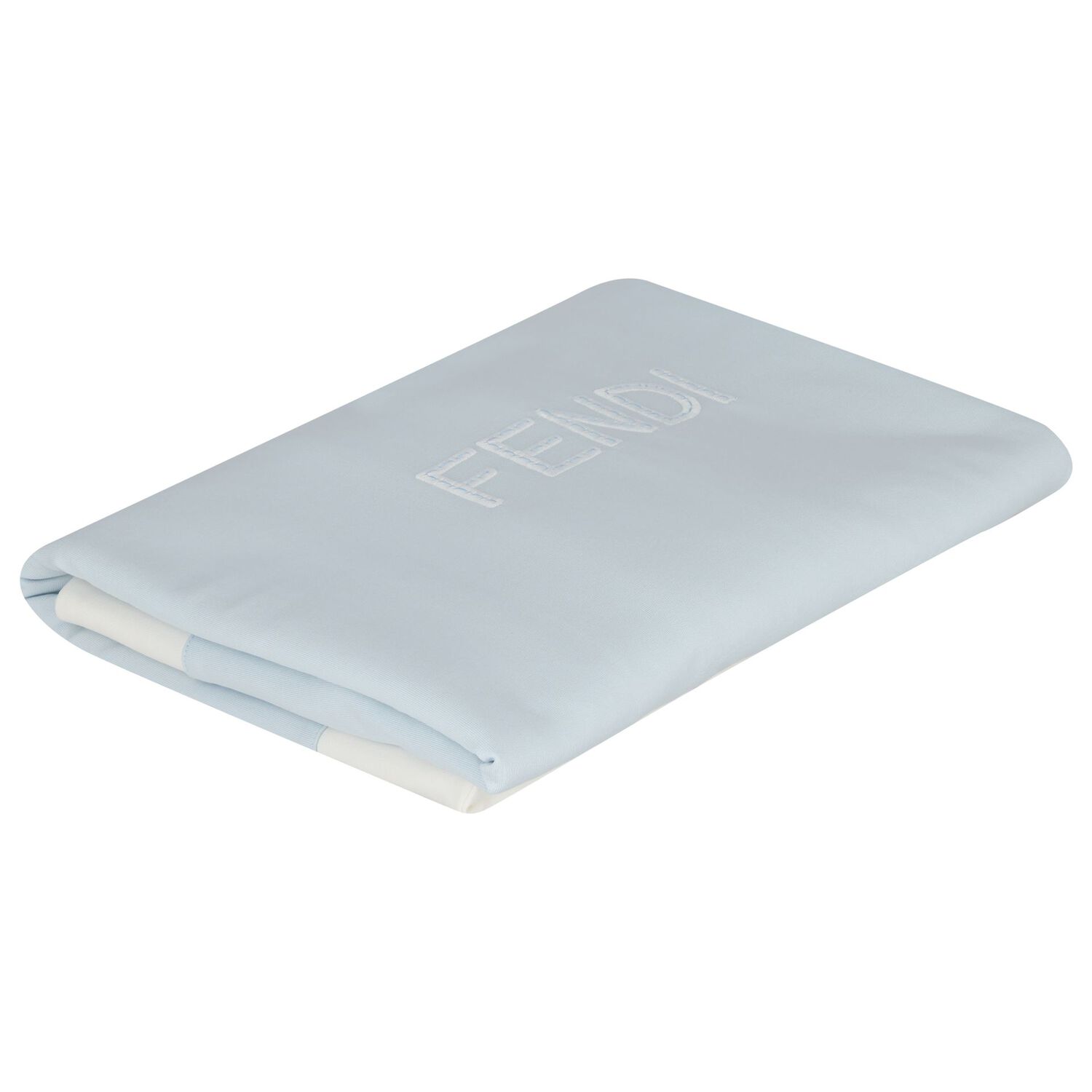 Baby Boys Blue & White Logo Blanket, 2, hi-res