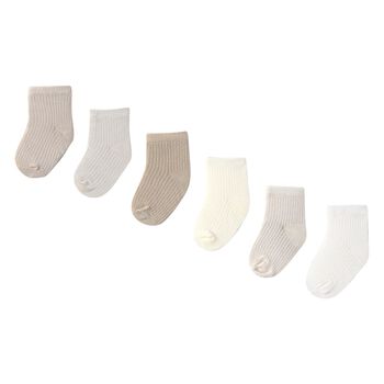 Beige & Ivory Socks (6 Pack)