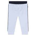 بدله رياضيه للاولاد بالشعار باللون الابيض والازرق , 1, hi-res