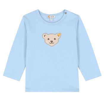 Baby Boys White Teddy Long Sleeve Top