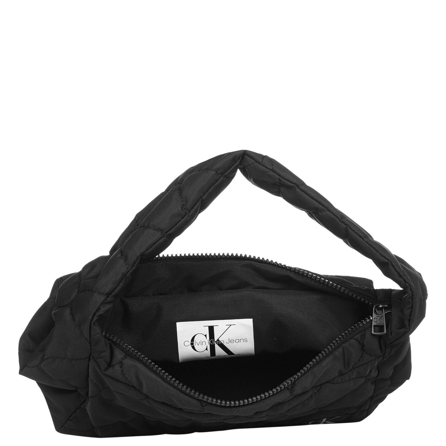 Girls Black Logo Quilted Shoulder Bag, 1, hi-res