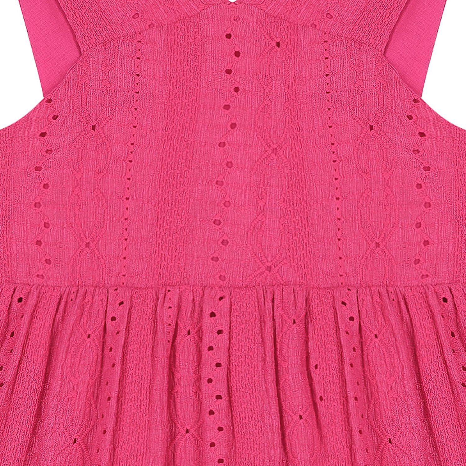 Girls Pink Embroidered Dress, 1, hi-res