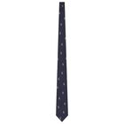 Boys Navy Blue Logo Necktie, 1, hi-res