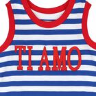 Girls Blue Stripe Dress, 1, hi-res