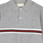 Baby Boys Grey Web Striped Sweatshirt , 1, hi-res