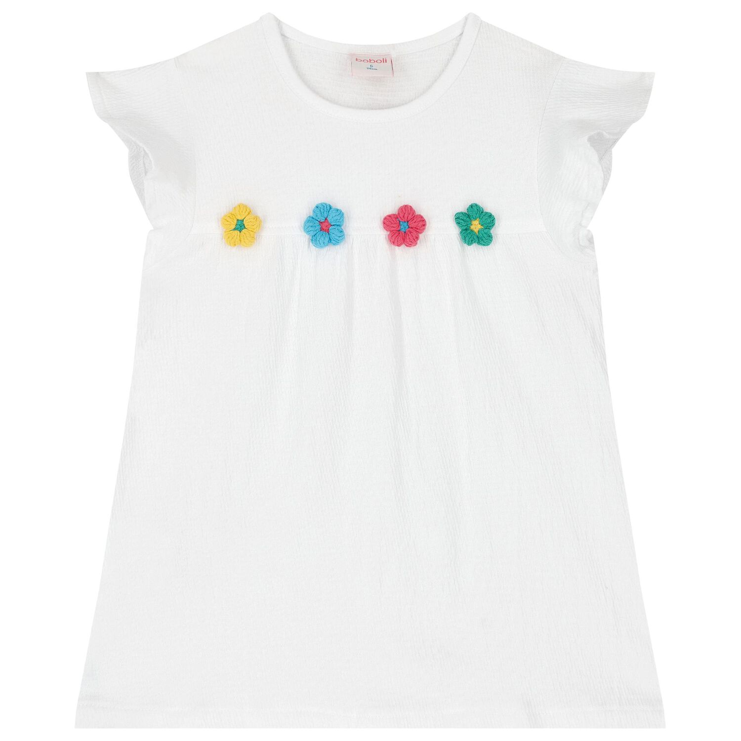 Girls White Flower Leggings Set, 1, hi-res