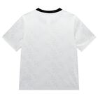 طقم شورت بالشعار باللون الأبيض والأسود, 1, hi-res