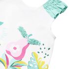 طقم بنات شورت باللون الأبيض والأزرق الأكوا, 2, hi-res