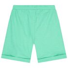 Boys Green Fleece Shorts, 1, hi-res