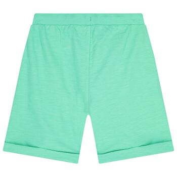 Boys Green Fleece Shorts