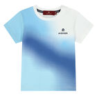 Younger Boys Blue Logo T-Shirt, 2, hi-res