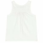 Girls White Sequin Logo Top, 1, hi-res