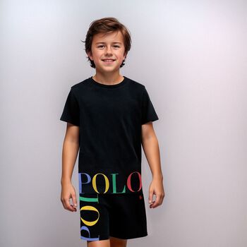 Boys Black Logo Pyjamas