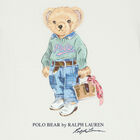 Girls White Bear Logo T-Shirt, 1, hi-res