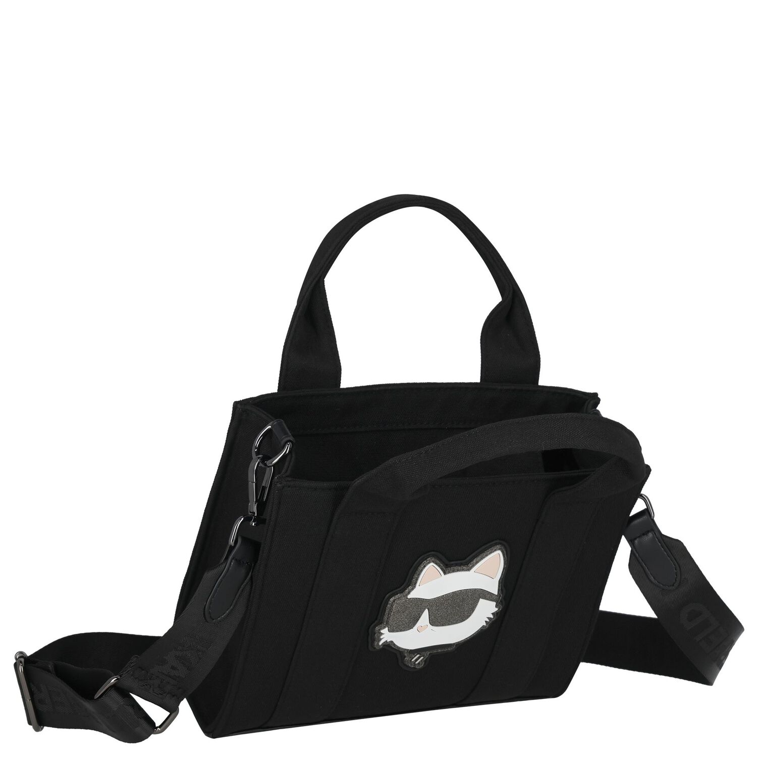 Girls Mini Me Black Choupette Handbag ( 18cm ), 1, hi-res