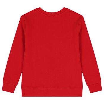 Boys Red Polo Bear Sweatshirt