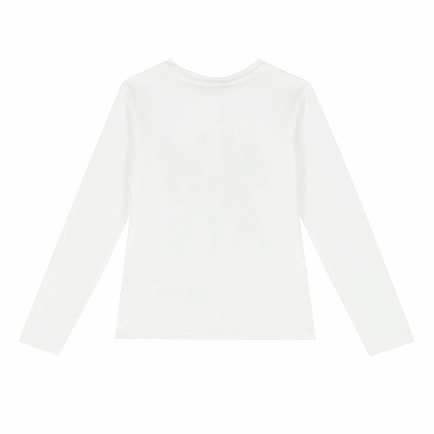 تيشيرت باكمام مطبع باللون الابيض للبنات, 1, hi-res image number null